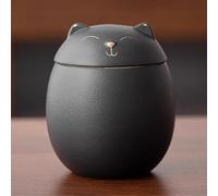 Piccola Urna per Animali Domestici per Ceneri di Gatto, Urna A Forma di Gatto, Urne per Gatti in Ceramica per Ceneri, Urne per Cremazione per Animali Domestici, Urne Commemorative P, Black, Big