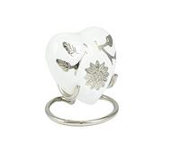 Piccola urna per Ceneri, a Forma di Cuore, con Scatola e Supporto