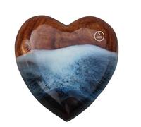 Piccola urna per ceneri a forma di cuore, in legno, per ceneri di uomini o donne, umane o animali domestici, contiene una piccola porzione di resti, include sacchetto di velluto