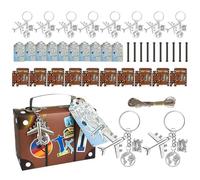 Piccola valigetta | 10 set di custodie per carte del mondo con portachiavi per aeroplani terrestri, biglietti da viaggio | viaggio del mondo vintage per matrimonio, addio al nubilato