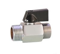 Piccola valvola a sfera in rame con connessioni filettate interne ed esterne, interruttore valvola per un controllo efficiente del flusso di olio, acqua e gas nei sistemi idraulici (DN15)