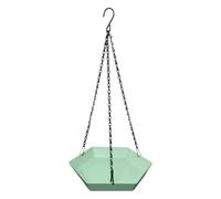 Piccola vaschetta per uccelli, poligonale per esterni, decorazione da giardino, ciotola da appendere per gli appassionati di famiglia, finestra, portico, balcone, terrazza, cortile, patio, parco