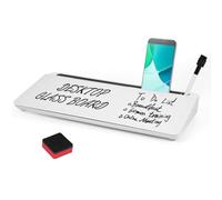 Piccola vetro desktop lavagna a secco a asciugatura con scompartimenti tablet stand per home office
