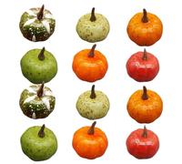 Piccola zuc-ca artificiale vita-le artificiale, Pumpins Min-I Fall Harvest 12pc, decorazioni per piccole zucche artigianali, set di zucche false mini artificiali, frutta finta per la decorazione