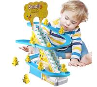 Piccole Anatre Che arrampicano Giocattoli - Giocattolo Automatico Automatico con | Baby Gift LED Lights Music Roller Coaster for Kids | Beautiful Penguins Slide per La Decorazione