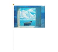 Piccole bandiere a forma di barca in una porta aperta, piccole bandiere tenute in mano, mini bandiere su bastone per feste, attività di squadra, parate, decorazione per le vacanze, confezione da 10