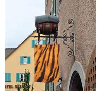 Piccole bandiere con motivo a righe tigre per cortile giardino bandiera spessa per portici prati resistenti allo sbiadimento