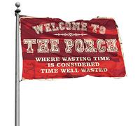 Piccole bandiere con scritta "Welcome to the portic", decorazione estiva per la casa, per camera da letto (120 x 180 cm)