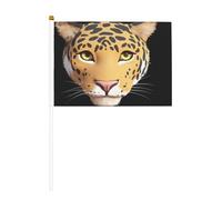 Piccole bandiere con tigre dei cartoni animati su bastoncini, resistenti, 14 x 20 cm, mini bandiere per cortile, giardino e decorazioni esterne, confezione da 6 e 12 pezzi