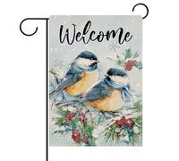Piccole bandiere Winter Chickadee Birds Berries Snowflake Christmas Prints