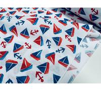 Piccole Barche a Vela Tessuto Nautico Decorazione Casa Tende Marine Larghezza...