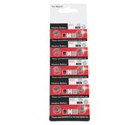Piccole batterie rotonde, batterie a moneta | Batteria a bottone durevole - 10 piccole batterie a disco AG1 AG4 in assortimento per piccoli giocattoli e apparecchi acustici