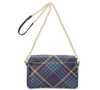 Piccole borse a tracolla da donna in pelle vegana borsa a tracolla da donna impermeabile borsa a tracolla blu navy giallo bufalo scozzese tartan scozzese scozzese