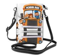 Piccole borse a tracolla dello scuolabus, borsa stampata del telefono cellulare con le fessure per carte, borsa della spalla con la cinghia