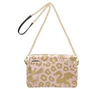 Piccole borse a tracolla in pelle vegana, borsa a tracolla impermeabile da donna, stampa leopardata mistica celeste, creature mistiche