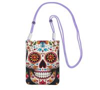 Piccole borse a tracolla per le donne borsa del telefono cellulare borsa impermeabile borsa del telefono colorato teschio di zucchero borse marsupio