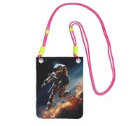 Piccole borse a tracolla per le donne borsa del telefono cellulare borsa impermeabile del telefono astronauta che vola nello spazio Borse del raccoglitore Fanny Pack