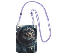 Piccole borse a tracolla per le donne borsa del telefono cellulare borsa impermeabile del telefono astronauta gatto nello spazio Borse del raccoglitore Fanny Pack