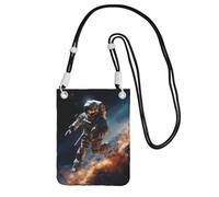 Piccole borse a tracolla per le donne borsa del telefono cellulare borsa impermeabile del telefono astronauta che vola nello spazio Borse del raccoglitore Fanny Pack