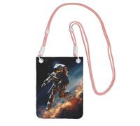 Piccole borse a tracolla per le donne borsa del telefono cellulare borsa impermeabile del telefono astronauta che vola nello spazio Borse del raccoglitore Fanny Pack