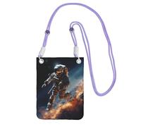 Piccole borse a tracolla per le donne borsa del telefono cellulare borsa impermeabile del telefono astronauta che vola nello spazio Borse del raccoglitore Fanny Pack