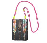 Piccole borse a tracolla per le donne borsa del telefono cellulare borsa impermeabile del telefono della piuma frecce portafoglio borse marsupio