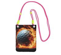 Piccole borse a tracolla per le donne borsa del telefono cellulare borsa impermeabile del telefono della palla di golf sul fuoco borse del raccoglitore del pacchetto di Fanny
