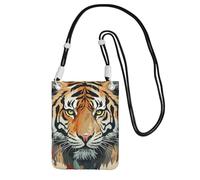 Piccole borse a tracolla per le donne borsa del telefono cellulare borsa impermeabile del telefono dell'anno della tigre portafoglio borse marsupio, nero, Taglia unica