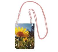 Piccole borse a tracolla per le donne borsa del telefono cellulare borsa impermeabile del telefono fiore giallo sotto il sole Borse del raccoglitore Fanny Pack
