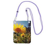 Piccole borse a tracolla per le donne borsa del telefono cellulare borsa impermeabile del telefono fiore giallo sotto il sole Borse del raccoglitore Fanny Pack