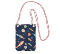 Piccole borse a tracolla per le donne borsa del telefono cellulare borsa impermeabile del telefono razzo nello spazio borse del portafoglio marsupio