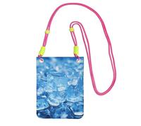 Piccole borse a tracolla per le donne borsa del telefono cellulare borsa impermeabile sacchetto del telefono blu cubo di ghiaccio sfondo portafogli borse Fanny Pack