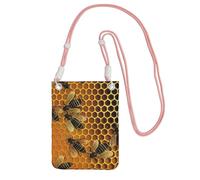 Piccole borse a tracolla per le donne borsa del telefono cellulare impermeabile borsa del telefono api su alveare borse portafoglio marsupio