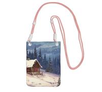 Piccole borse a tracolla per le donne borsa del telefono cellulare impermeabile borsa del telefono cabina nei boschi borse portafoglio marsupio
