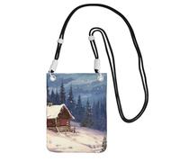 Piccole borse a tracolla per le donne borsa del telefono cellulare impermeabile borsa del telefono cabina nei boschi borse portafoglio marsupio