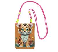 Piccole borse a tracolla per le donne borsa del telefono cellulare impermeabile borsa del telefono dell'anno della tigre divertente tigre portafoglio borse marsupio