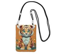 Piccole borse a tracolla per le donne borsa del telefono cellulare impermeabile borsa del telefono dell'anno della tigre divertente tigre portafoglio borse marsupio