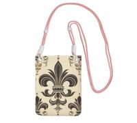 Piccole borse a tracolla per le donne borsa del telefono cellulare impermeabile borsa del telefono Fleur-de-Lis e cappotto braccia cavaliere portafoglio borse marsupio