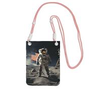 Piccole borse a tracolla per le donne borsa del telefono cellulare mini portafoglio astronauta atterraggio sulla luna borsa del telefono cellulare