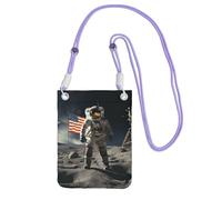 Piccole borse a tracolla per le donne borsa del telefono cellulare mini portafoglio astronauta atterraggio sulla luna borsa del telefono cellulare