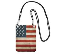 Piccole borse a tracolla per le donne borsa del telefono cellulare mini portafoglio del cellulare borsa del telefono cellulare della bandiera americana degli Stati Uniti d'America