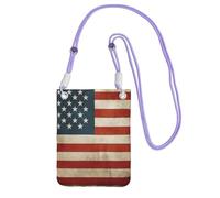 Piccole borse a tracolla per le donne borsa del telefono cellulare mini portafoglio del cellulare borsa del telefono cellulare della bandiera americana degli Stati Uniti d'America