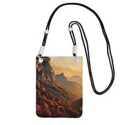 Piccole borse a tracolla per le donne borsa del telefono cellulare mini portafoglio del cellulare montagne al tramonto sacchetto del telefono cellulare
