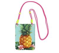 Piccole borse a tracolla per le donne borsa del telefono cellulare mini portafoglio del telefono cellulare tropicale ananas borsa del telefono cellulare, Fucsia, Taglia unica