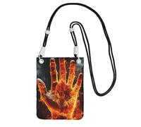 Piccole borse a tracolla per le donne borsa del telefono cellulare mini portafoglio del telefono cellulare della mano della fiamma del fuoco borsa del telefono cellulare