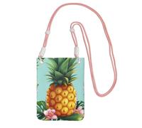 Piccole borse a tracolla per le donne borsa del telefono cellulare mini portafoglio del telefono cellulare tropicale ananas borsa del telefono cellulare, rosa, Taglia unica