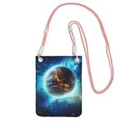 Piccole borse a tracolla per le donne borsa del telefono cellulare mini portafoglio del telefono cellulare blu terra nello spazio borsa del telefono cellulare