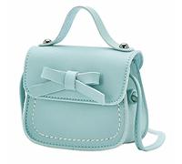 Piccole borse a tracolla per le donne borsa per le ragazze una borsa a tracolla tinta unita bowknot moda a tracolla bambini, Blu, Taglia unica