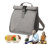 Piccole Borse Da Pranzo Isolato,Borsa Da Pranzo Pieghevole - Borsa per il raffreddamento degli alimenti | Borsa da pranzo portatile pieghevole con tracolla regolabile per donne uomini scuola