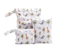 Piccole borse per bagnato e asciutto | 3 sacchetti impermeabili e a prova di perdite - Borsa da piscina con cerniera e manico,per Nuoto, Costume, Asciugamano, Pannolini, Piscina, Palestra, Viaggio